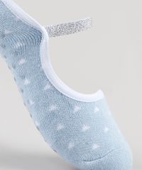 Meia-Feminina-Sapatilha-Estampada-de-Triangulo-Azul-Claro-9885673-Azul_Claro_3
