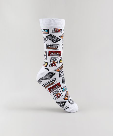 Meia-Masculina-Cano-Alto-Divertida-Estampada-Fita-K7-Branca-9787892-Branco_1
