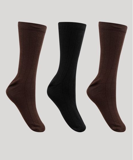 Kit-de-3-Meias-Masculinas-Cano-Alto-Caneladas-Multicor-9127549-Multicor_1