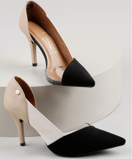 Scarpin-Feminino-Vizzano-Salto-Alto-com-Recorte-em-Vinil--Bege-9902569-Bege_1