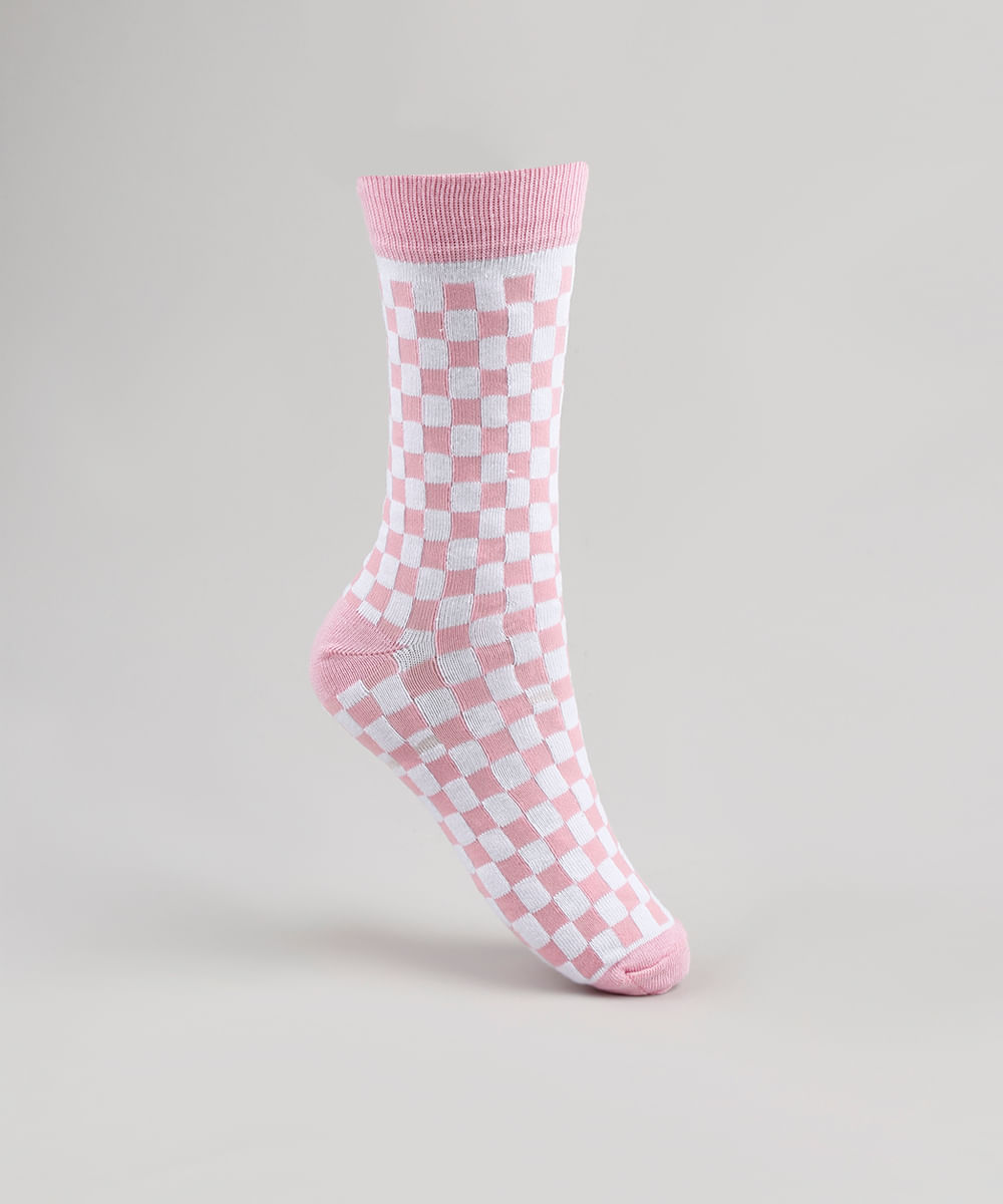 Meia-Masculina-Cano-Alto-Estampada-Quadriculada--Rosa-Claro-9787857-Rosa_Claro_1
