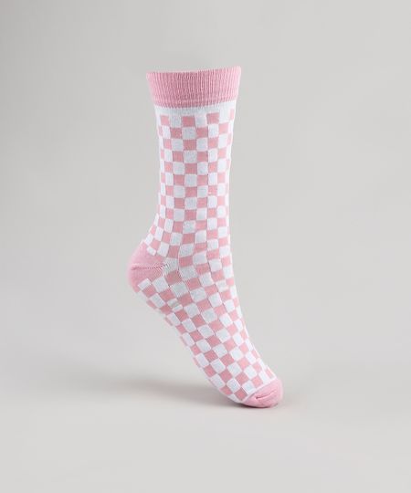 Meia-Masculina-Cano-Alto-Estampada-Quadriculada--Rosa-Claro-9787857-Rosa_Claro_1