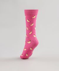 Meia-Masculina-Cano-Alto-Divertida-Estampada-de-Banana-Rosa-9636650-Rosa_1_2