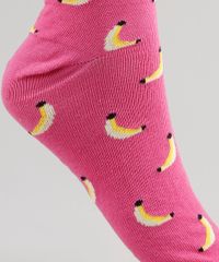 Meia-Masculina-Cano-Alto-Divertida-Estampada-de-Banana-Rosa-9636650-Rosa_1_3