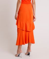 Saia-Feminina-Mindset-Midi-com-Fenda-e-Babado-Laranja-9892578-Laranja_2