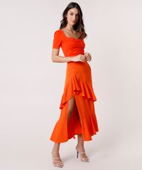 Saia-Feminina-Mindset-Midi-com-Fenda-e-Babado-Laranja-9892578-Laranja_3