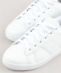 Tênis Branco Feminino Cadarços