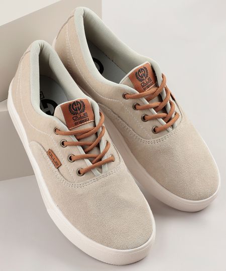 tênis masculino ollie com faixas laterais branco