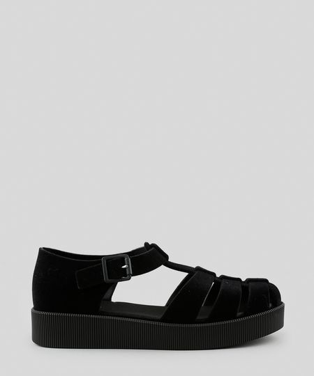 Sandalia-Flatform-Zaxy-Flocada-Preta-8629846-Preto_1 Sandalia-Flatform-Zaxy-Flocada-Preta-8629846-Preto_1