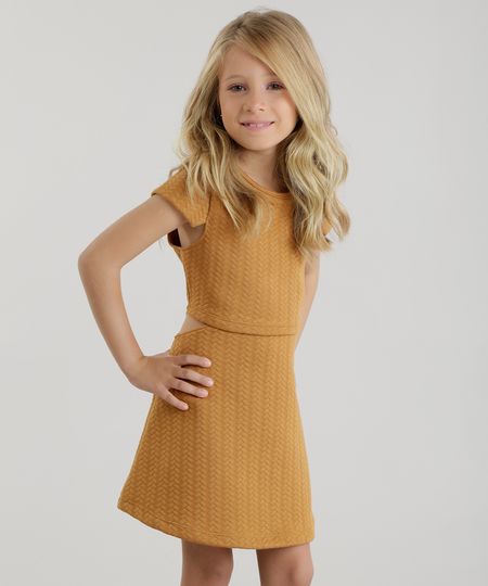 Vestido-Texturizado-com-Recortes-Caramelo-8618535-Caramelo_1 Vestido-Texturizado-com-Recortes-Caramelo-8618535-Caramelo_1