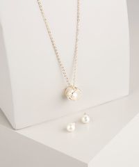 Kit-de-Colar---Brinco-Folheados-com-Pingentes-de-Perola-Dourado-9790995-Dourado_2