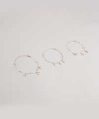 Kit-de-3-Pulseiras-Femininas-Folheadas-Olho-Grego-e-Trevo-Dourado-9883545-Dourado_1