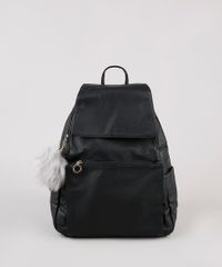 Mochila-Feminina-com-Pompom-Preta-8505200-Preto_1