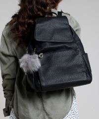 Mochila-Feminina-com-Pompom-Preta-8505200-Preto_3