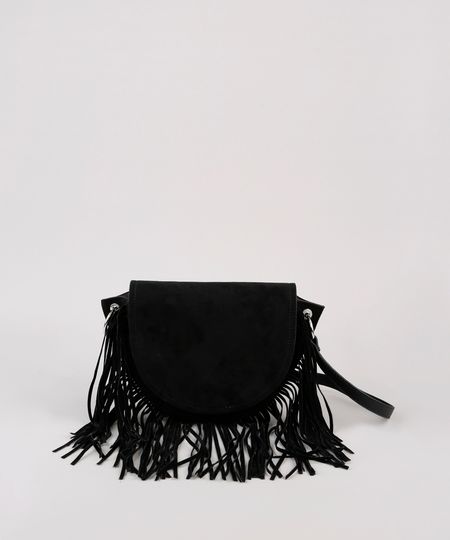 Bolsa-Feminina-Media-em-Suede-com-Franja-Preta-9505301-Preto_1 Bolsa-Feminina-Media-em-Suede-com-Franja-Preta-9505301-Preto_1