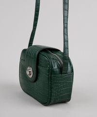 Bolsa-Feminina-Transversal-Pequena-Croco--Verde-Escuro-9505299-Verde_Escuro_4