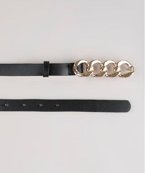 Cinto-Feminino-com-Fivela-de-Corrente-Preto-9858682-Preto_1