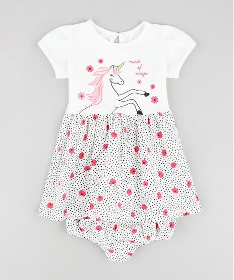 Vestido-Infantil-Unicornio-Estampado-Floral-Manga-Curta---Calcinha--Off-White-9858155-Off_White_1