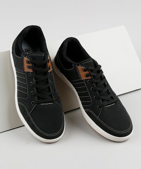 Sapatenis-Masculino-Ollie-com-Suede-Preto-8651561-Preto_1