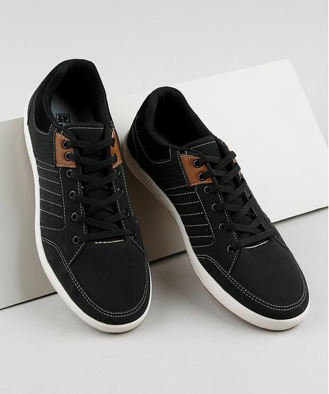 Sapatenis-Masculino-Ollie-com-Suede-Preto-8651561-Preto_1