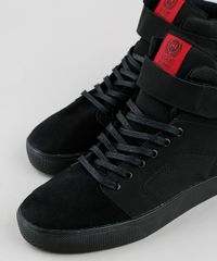 Tenis-Masculino-Ollie-Cano-Alto-com-Respiro-Preto-9536057-Preto_3