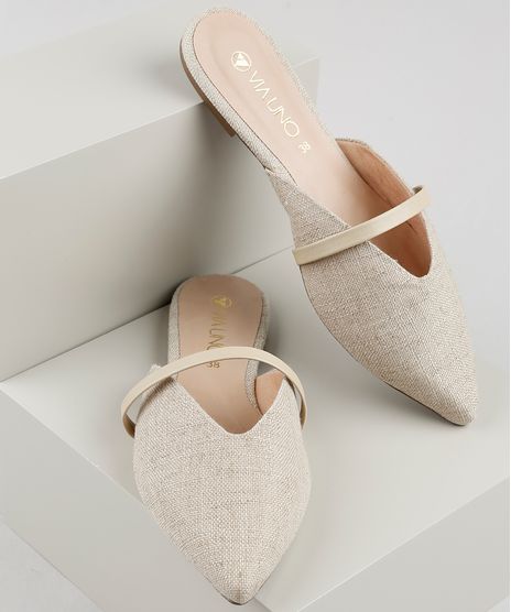Mule-Feminino-Via-Uno-Bico-Fino-Bege-Claro-9792760-Bege_Claro_1