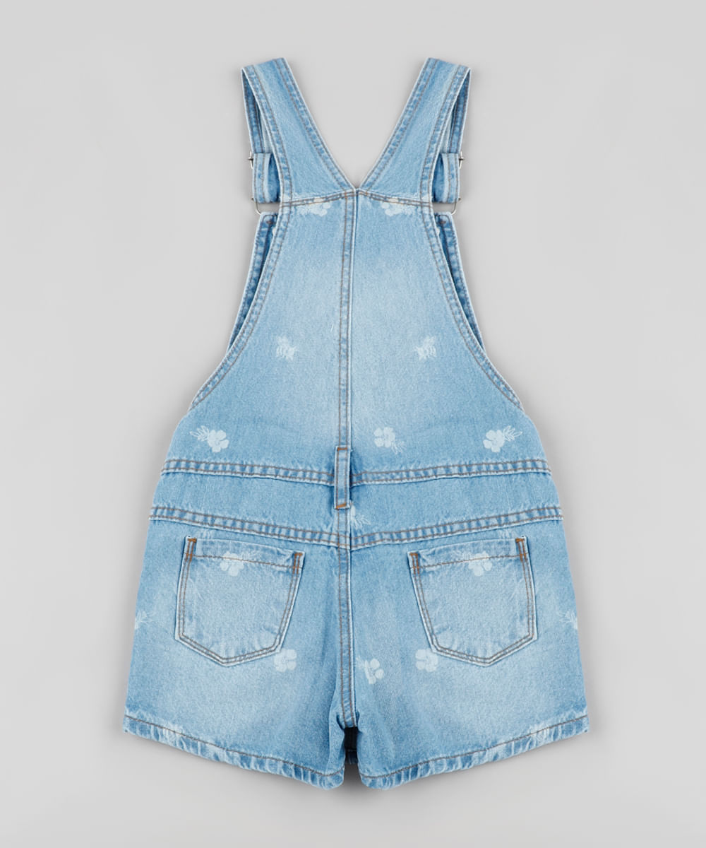 saia de brim estampada