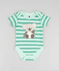 Body-Infantil-com-Patch-de-Coala-Listrado-Manga-Curta--Verde-9677750-Verde_1