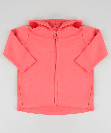 Blusao-Infantil-em-Moletom-Basica-com-Capuz-Coral-9659607-Coral_1