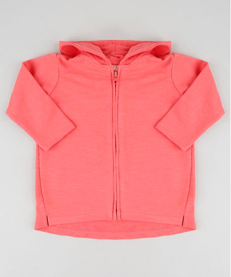 Blusao-Infantil-em-Moletom-Basica-com-Capuz-Coral-9659607-Coral_1