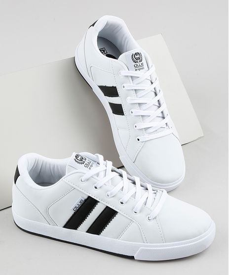 Tenis-Masculino-Ollie-com-Listrado-e-Recorte--Branco-9881247-Branco_1