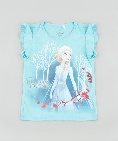 Blusa-Infantil-Elsa-Frozen-com-Babado-Manga-Curta--Verde-Agua-9877607-Verde_Agua_1