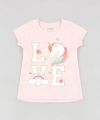 Blusa-Infantil-Unicornio--Love--Manga-Curta--Rosa-Claro-9805428-Rosa_Claro_1