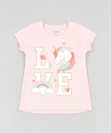Blusa-Infantil-Unicornio--Love--Manga-Curta--Rosa-Claro-9805428-Rosa_Claro_1