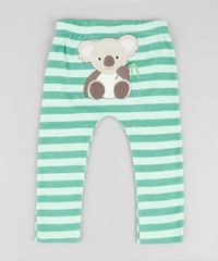 Calca-Infantil-com-Patch-de-Coala-Listrada-Verde-9677756-Verde_1