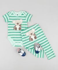 Calca-Infantil-com-Patch-de-Coala-Listrada-Verde-9677756-Verde_3