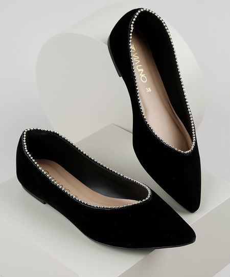 Sapatilha-Feminina-Via-Uno-Bico-Fino-com-Bolinhas-Metalizadas-Preta-9840220-Preto_1 Sapatilha-Feminina-Via-Uno-Bico-Fino-com-Bolinhas-Metalizadas-Preta-9840220-Preto_1