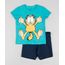 Conjunto-Infantil-Garfield-de-Camiseta-Manga-Curta-Verde---Bermuda-em-Moletom-Azul-Marinho-9921688-Azul_Marinho_1