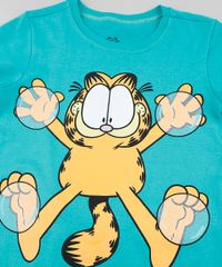 Conjunto-Infantil-Garfield-de-Camiseta-Manga-Curta-Verde---Bermuda-em-Moletom-Azul-Marinho-9921688-Azul_Marinho_4