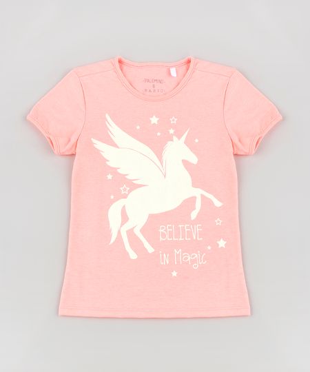 Blusa-Infantil-Unicornio--Believe--Manga-Curta--Rosa-Neon-9657894-Rosa_Neon_1_1