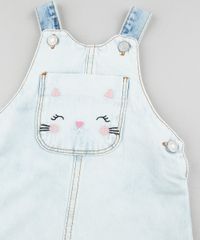 Salopete-Jeans-Infantil-com-Bolso-Bordado-de-Gatinho-Azul-Claro-9894176-Azul_Claro_4