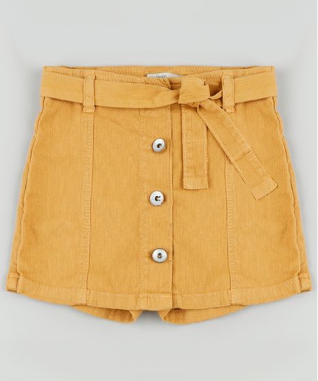 Short-Saia-de-Sarja-Infantil-Canelada-com-Faixa-Caramelo-9892639-Caramelo_1