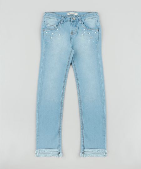Calca-Jeans-Infantil-com-Perola-e-Strass-Barra-Desfiada-Azul-Claro-9892637-Azul_Claro_1