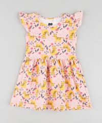 Vestido-Infantil-Estampado-de-Leopardo-com-Babado-Sem-Manga--Rosa-9895124-Rosa_1