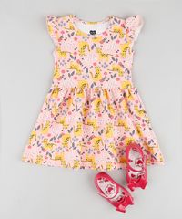 Vestido-Infantil-Estampado-de-Leopardo-com-Babado-Sem-Manga--Rosa-9895124-Rosa_3