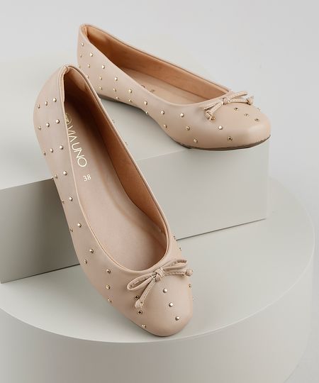 Sapatilha-Feminina-Via-Uno-Bico-Quadrado-com-Tachas-Bege-9840227-Bege_1