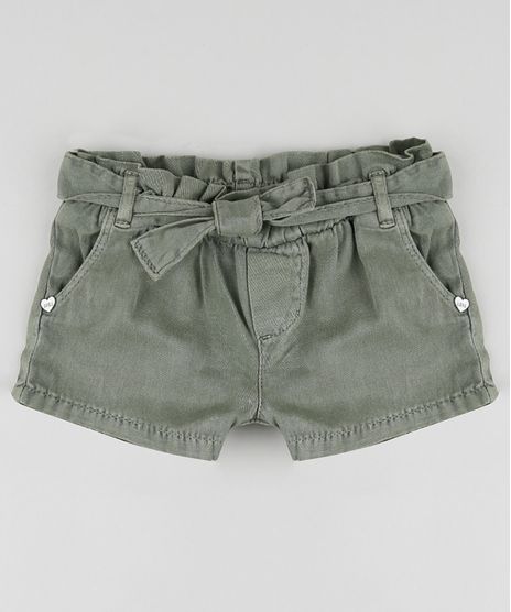 Short-de-Sarja-Infantil-Clochard-com-Faixa-Verde-Militar-9894180-Verde_Militar_1
