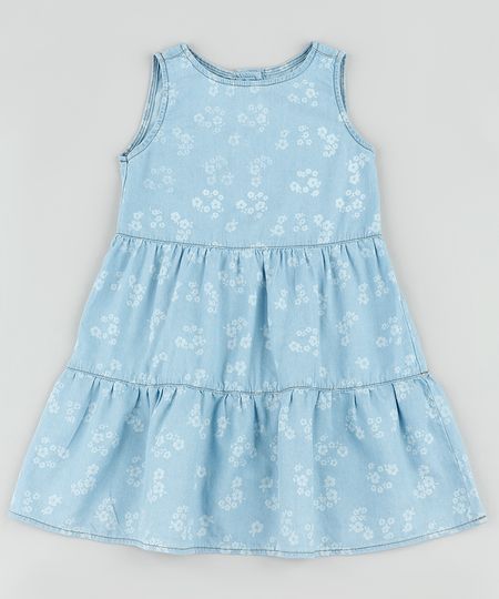 Vestido-Jeans-Infantil-Estampado-Floral-com-Recortes-Sem-Manga-Azul-Claro-9892609-Azul_Claro_1