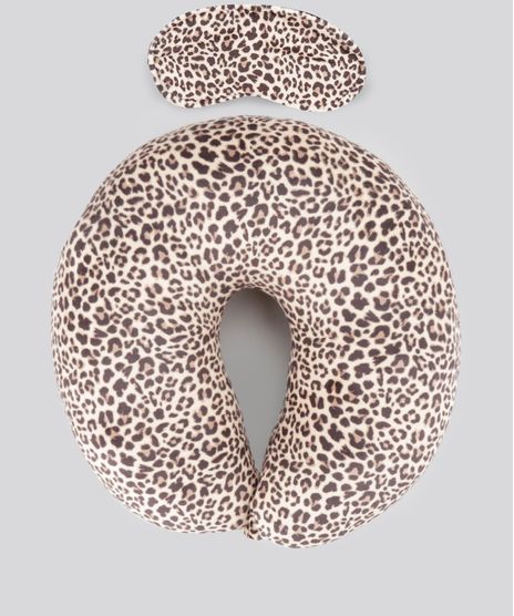 Kit-de-Apoio-de-Cabeca---Tapa-Olho-Estampado-Animal-Print-Bege-8653903-Bege_1