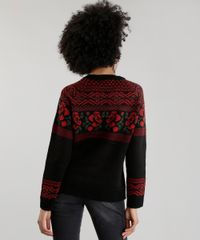 Sueter-em-Trico-Estampado--Floral-Preto-8494343-Preto_2